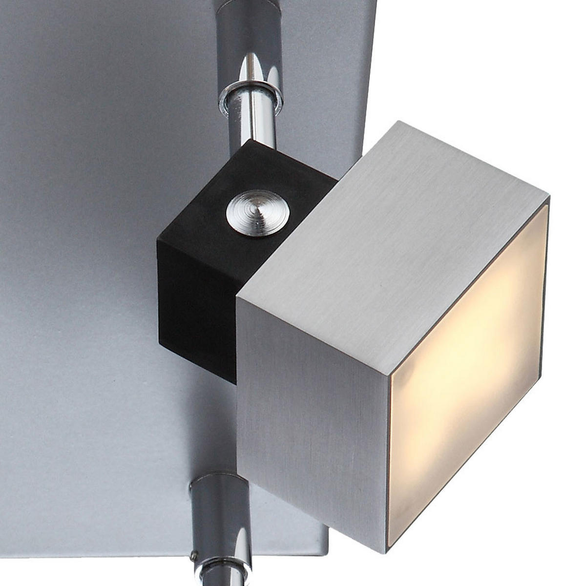 LED DECKENLEUCHTE VIKA Silber - Silberfarben, Metall (20/20/14cm) - Globo Lighting