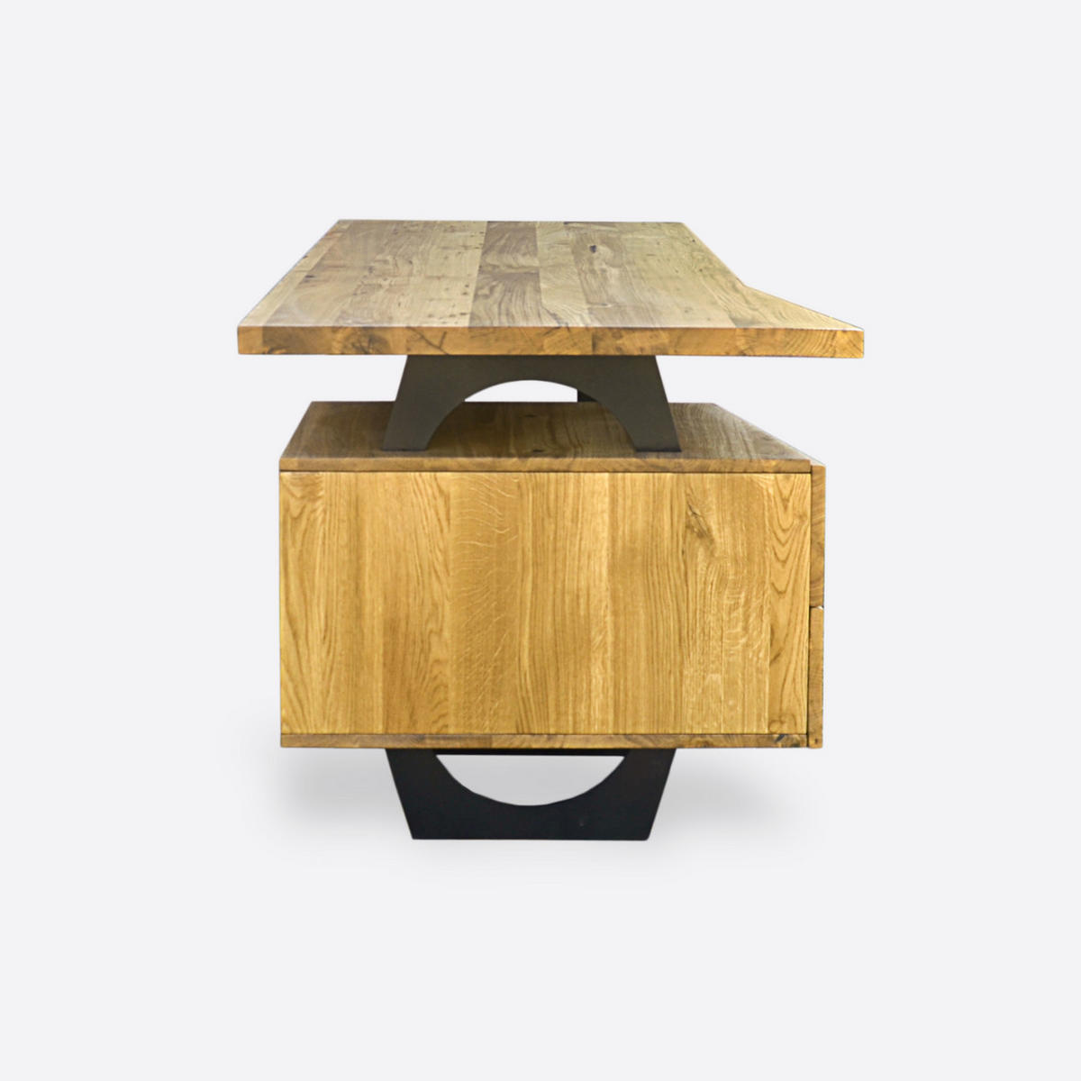 SCHREIBTISCH mit Metallbeinen fürs Büro & Office WALT - Eichefarben, Holz (70/150/75cm) - Rawood Furniture