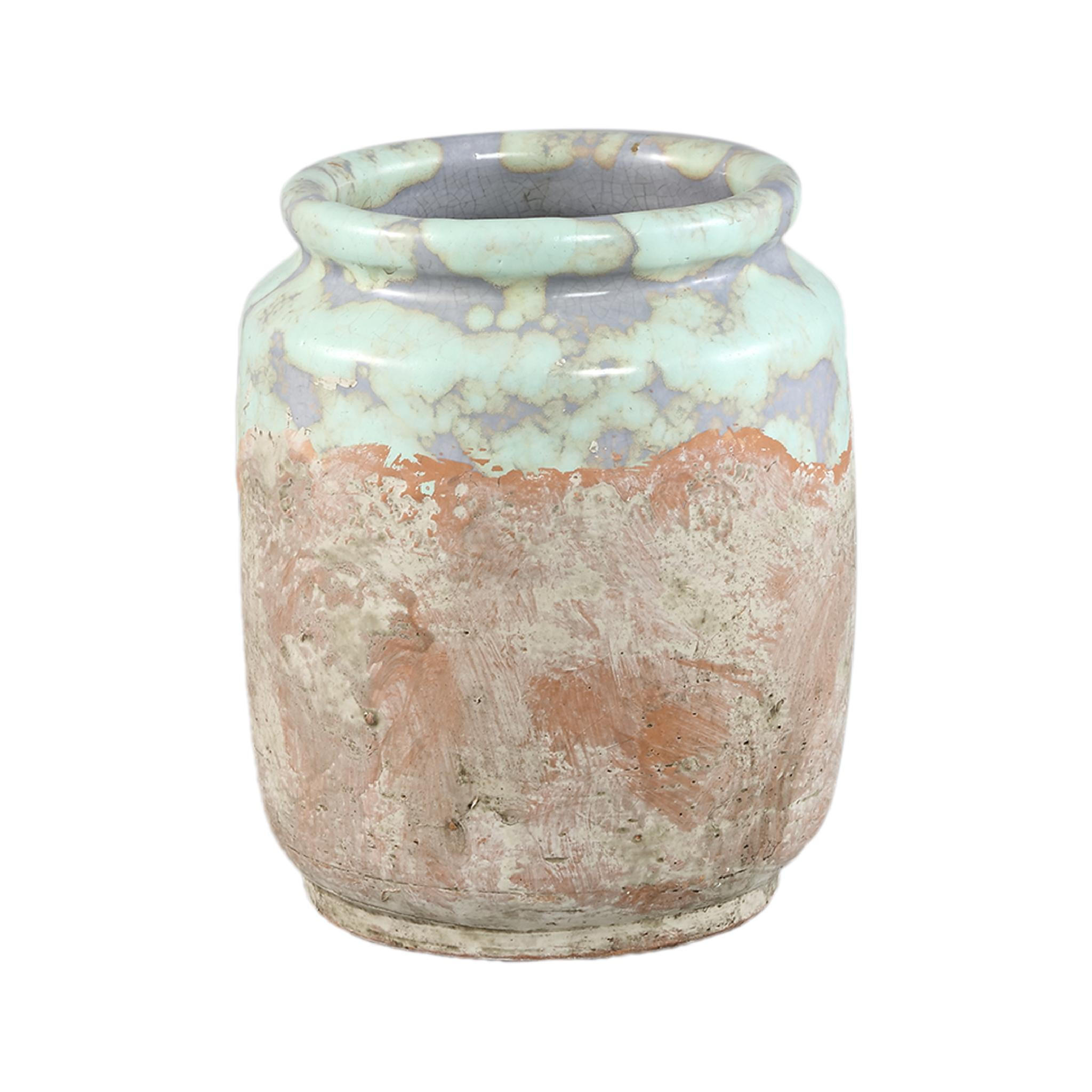 TOPF Breffni Blau 17/17/20.5cm - Blau, Keramik (20.5cm) - PTMD Collection