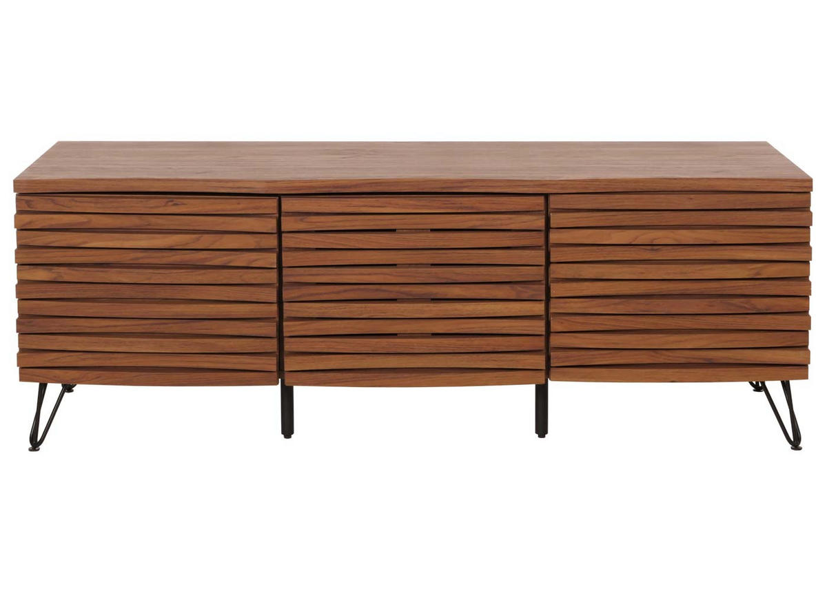 TV-RACK Walnuss Dekor - Walnussfarben, Holzwerkstoff (142/52/44cm) - MCW