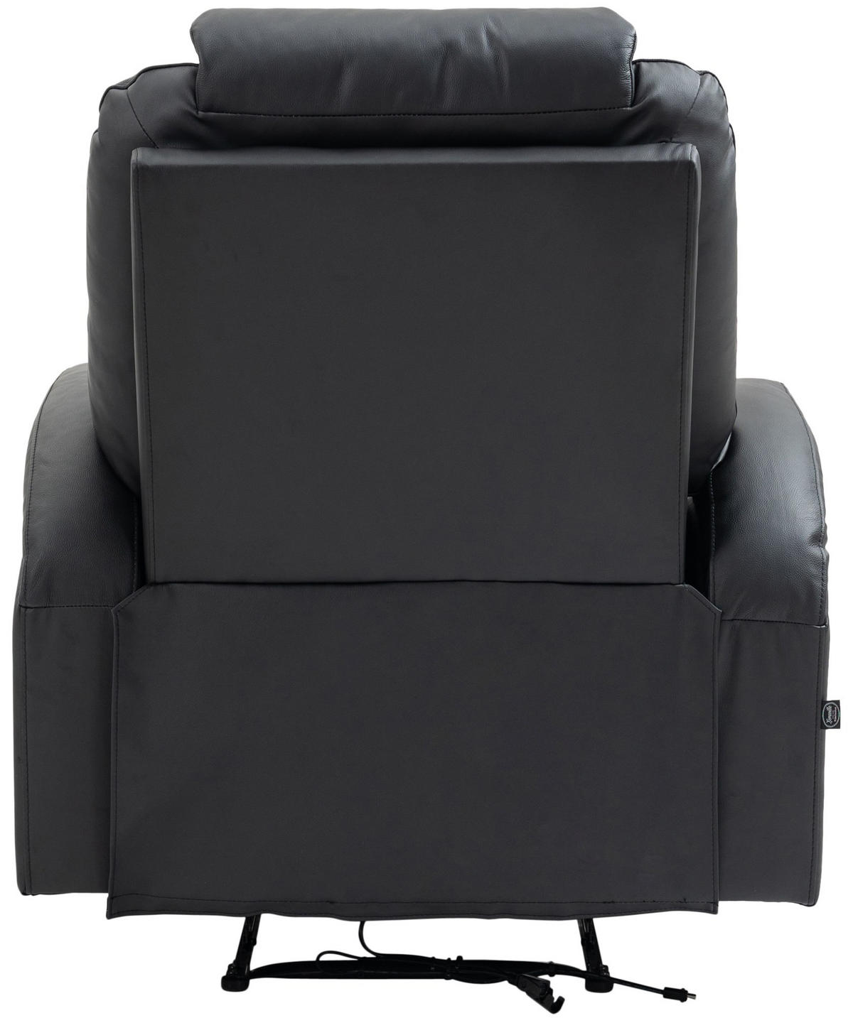 SESSEL Echtleder schwarz - Schwarz, Leder/Metall (83/105/94cm) - CLP