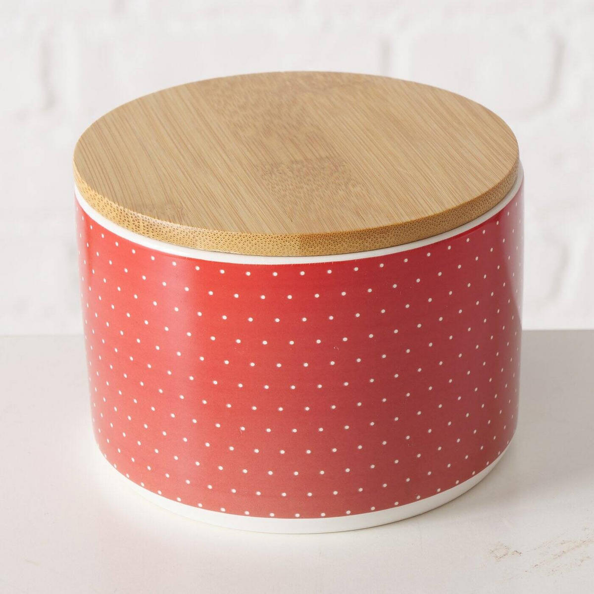 KERAMIKBEHÄLTER Lilly 3er-Set - Rot, Keramik (16/10/16cm) - Boltze Home