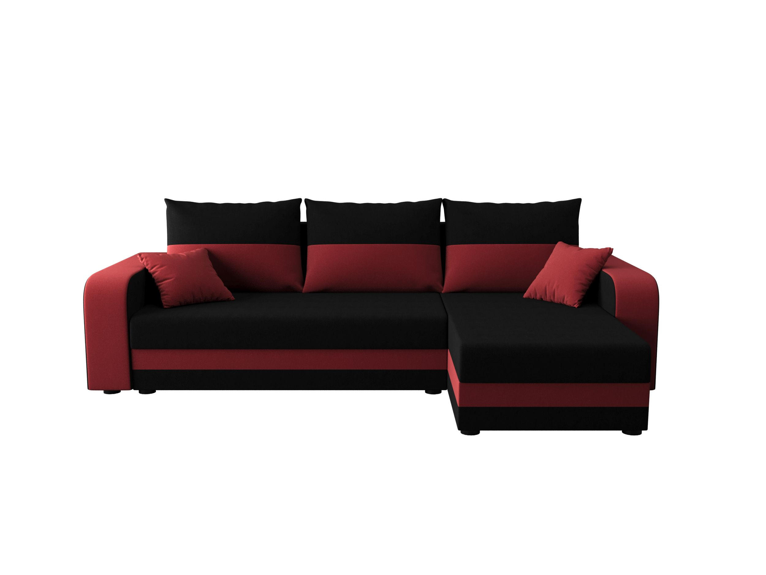 ECKSOFA HEWLET L BIS Sawana 14+13 Rechts mit Schlaffunktion - Rot, Textil (240/140cm) - Bedante