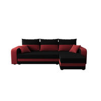 ECKSOFA HEWLET L BIS Sawana 14+13 Rechts mit Schlaffunktion - Rot, Textil (240/140cm) - Bedante
