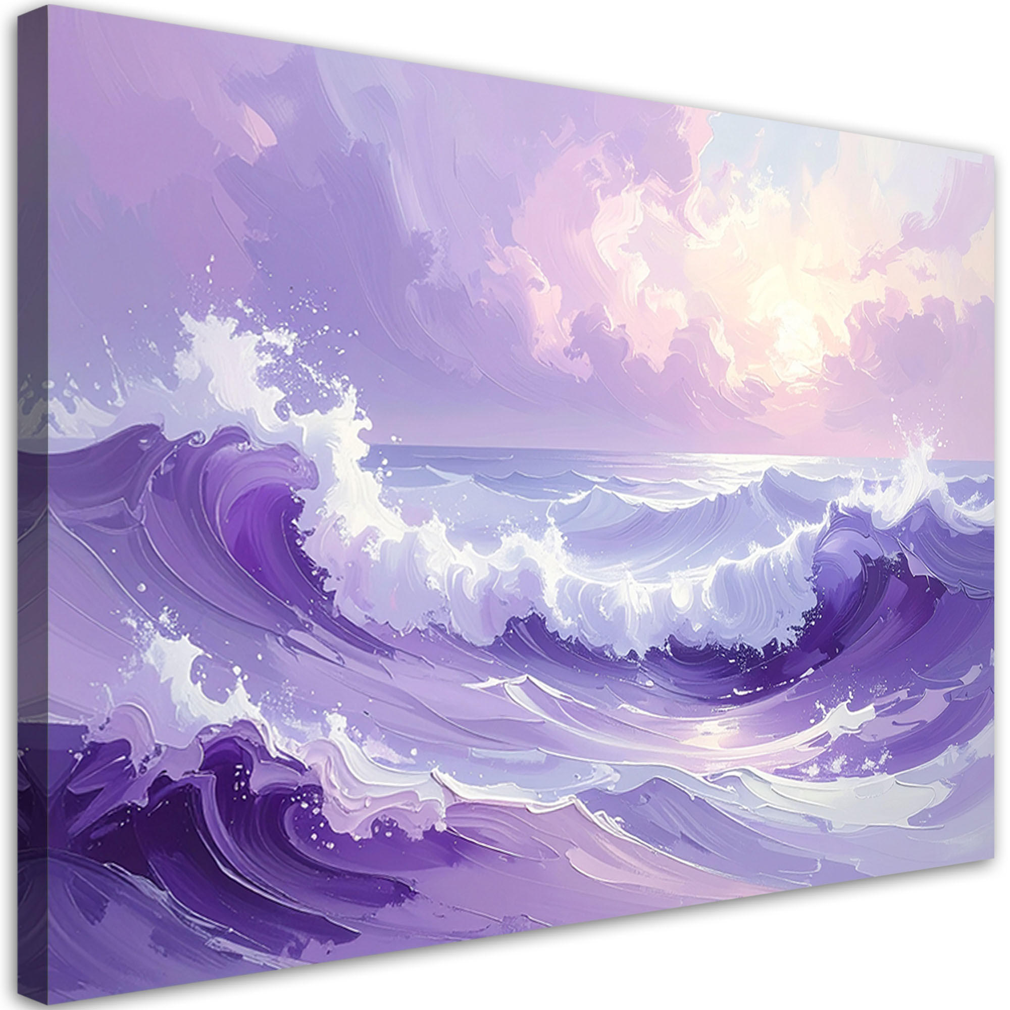 LEINWANDBILD Natur und Botanik 90x60cm - Lila, Textil (90/60cm) - Feeby