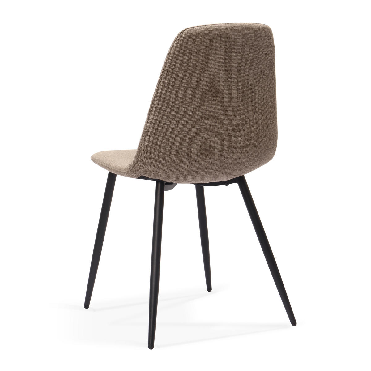 STUHL-SET DE-36873 2 Stück mit Stoffbezug und Metallbeinen Dunkelkhaki - Hellbraun, Metall (52/84.5/43cm) - ComfortXL