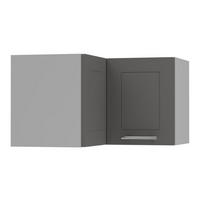 ECKHÄNGESCHRANK Kvantum W12/60/36 Graphit Matt / Grau Matt 60 / 60 / 36cm - Graphitfarben/Grau, Holz/Holzwerkstoff (60/36/60cm) - Feldmann-Wohnen