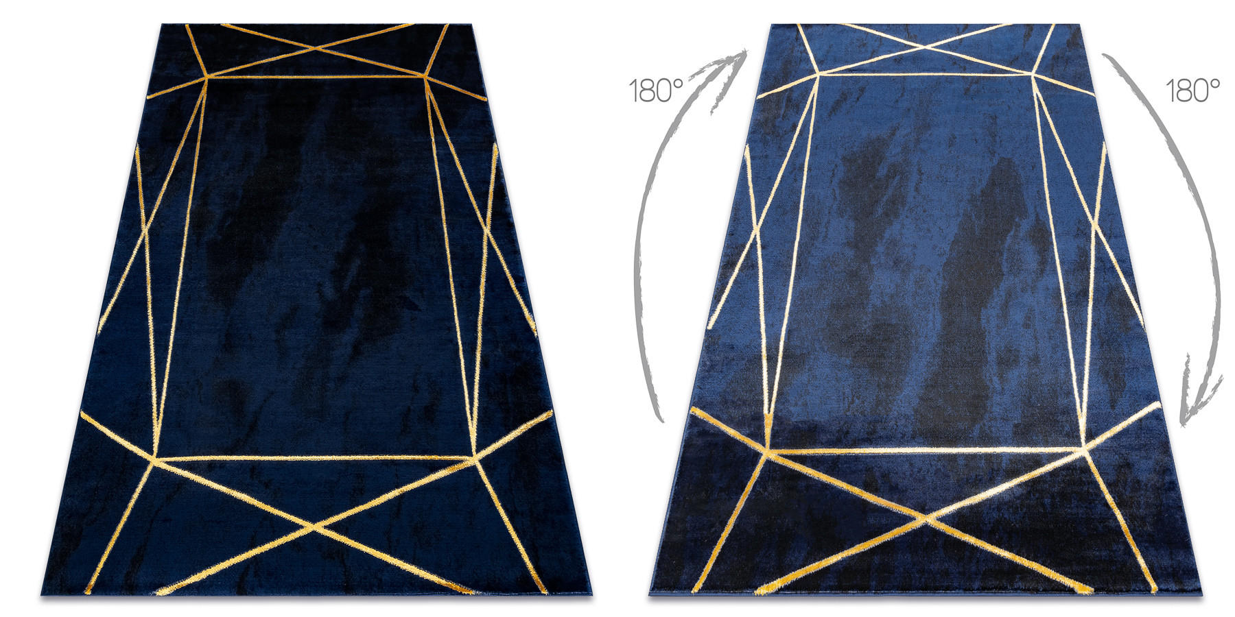 TEPPICH Emerald 160/220 cm - Blau, Textil (160/220cm) - rugsX