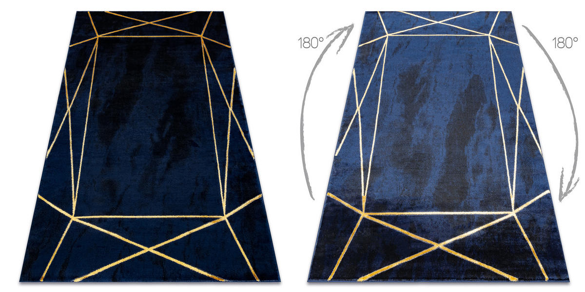 TEPPICH Emerald 80/150 cm - Blau, Textil (80/150cm) - rugsX