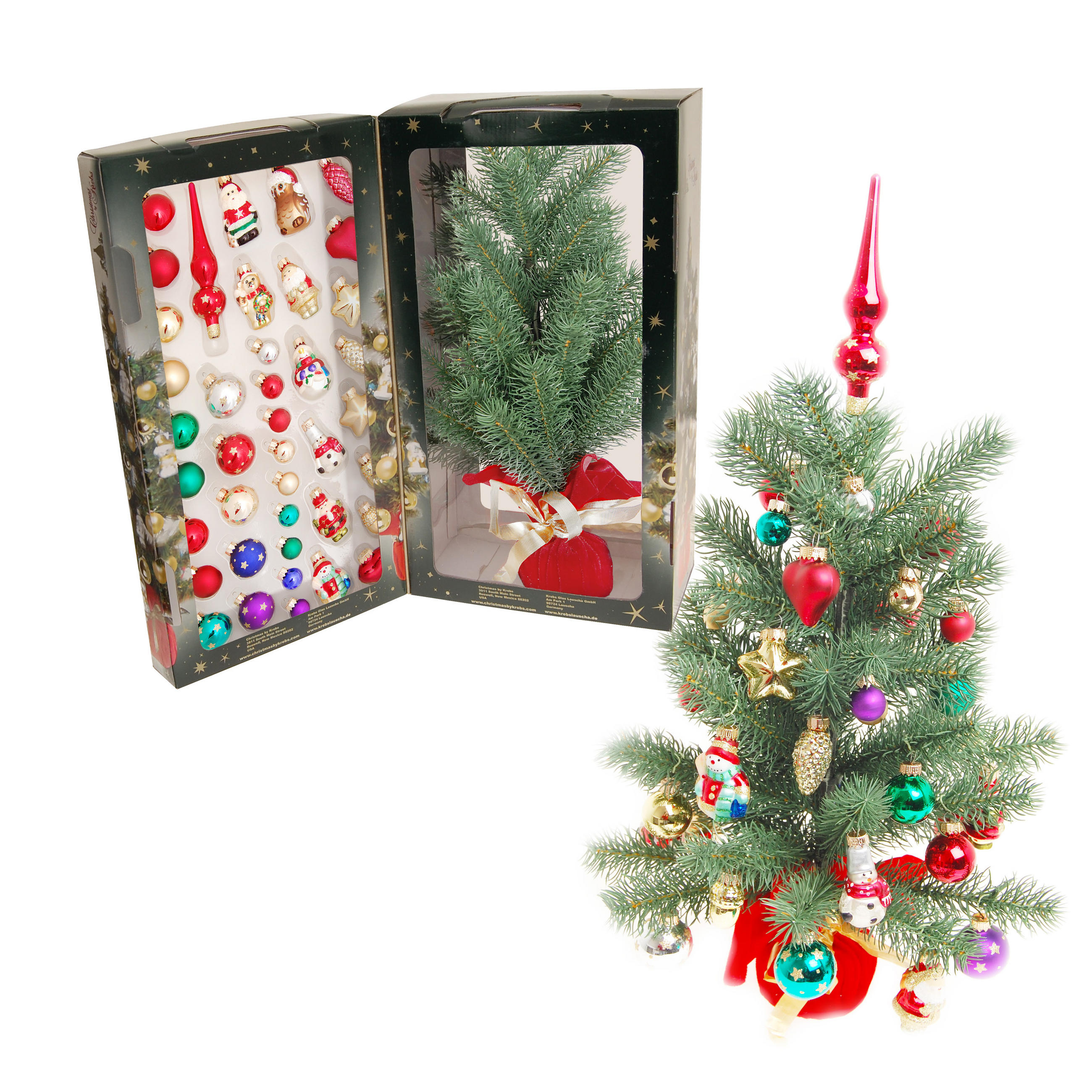 Krebs Glas Lauscha Christbaumschmuck Mehrfarbig 30x45x30 cm