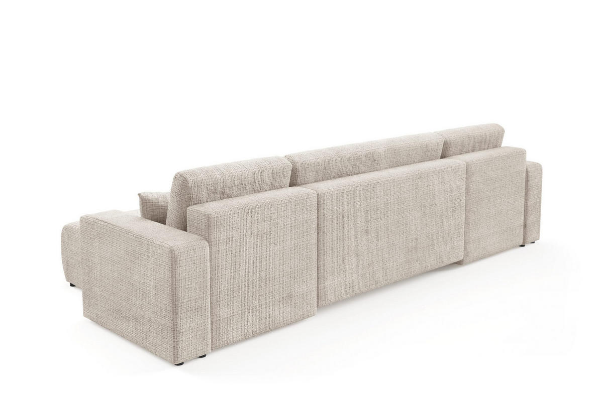 ECKSOFA mit Schlaffunktion Cremig - Beige, Textil (315/145cm) - Furnisell