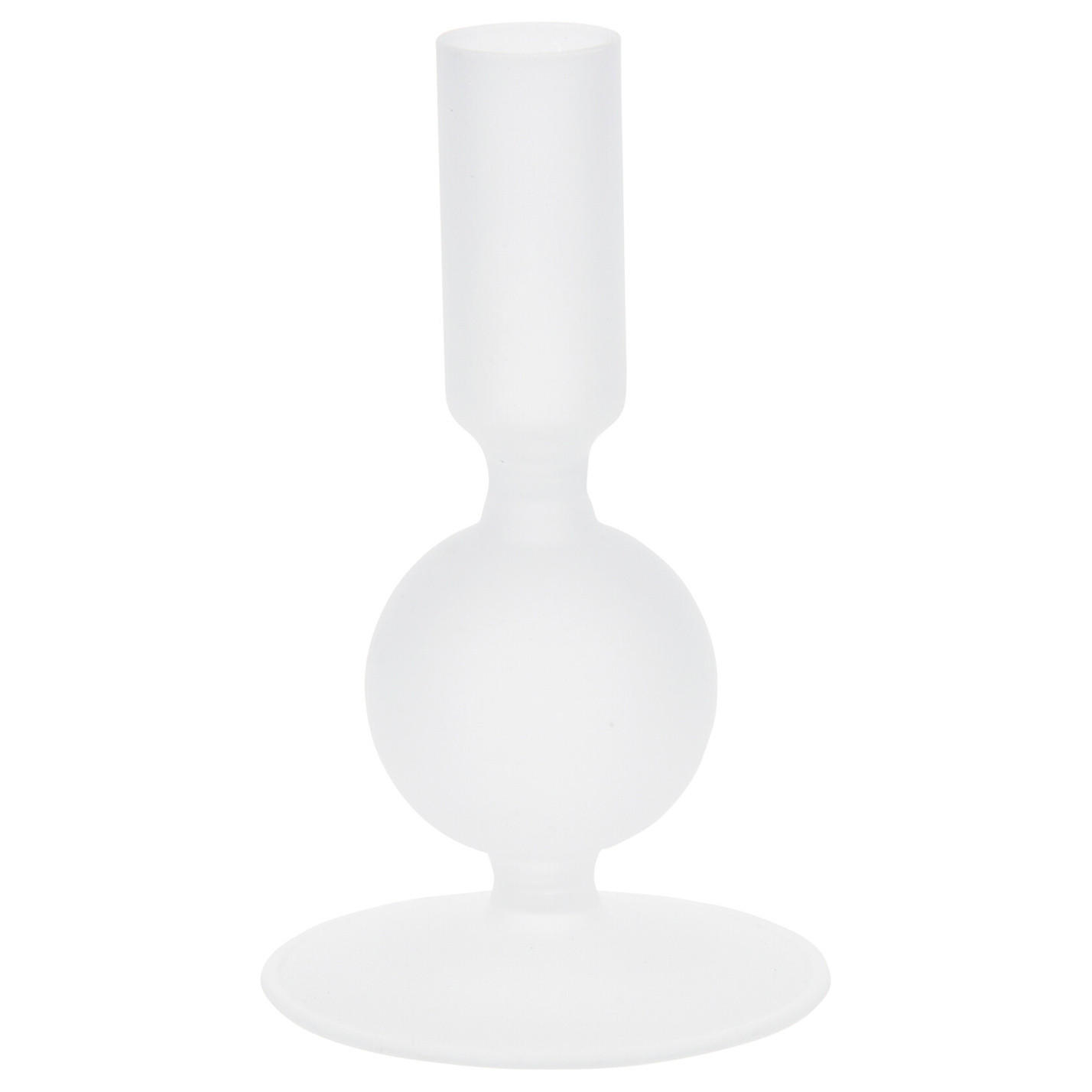 KERZENSTÄNDER aus Glas 8/8/14 cm - Weiß, Glas (8/14/8cm) - Home Styling Collection
