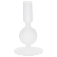 KERZENSTÄNDER aus Glas 8/8/14 cm - Weiß, Glas (8/14/8cm) - Home Styling Collection