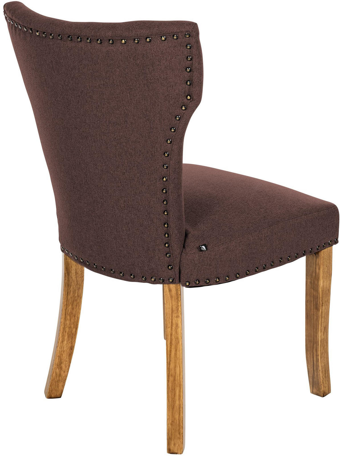 WOHNZIMMERSTUHL Stoff braun - Naturfarben/Braun, Holz/Textil (52/90/59cm) - CLP