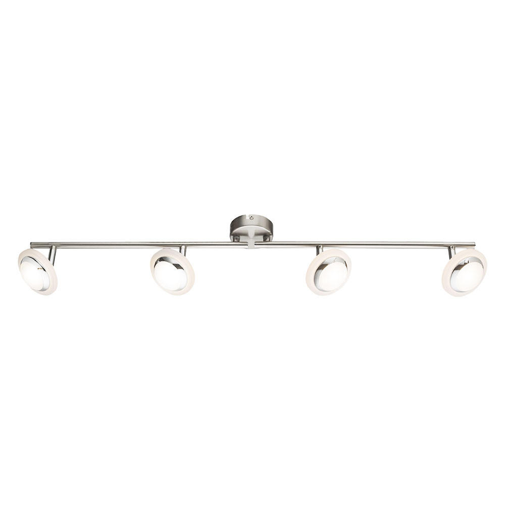 LED DECKENLEUCHTE Metall Silber schwenkbar - Silberfarben, Metall (80/10/13.5cm) - Globo Lighting