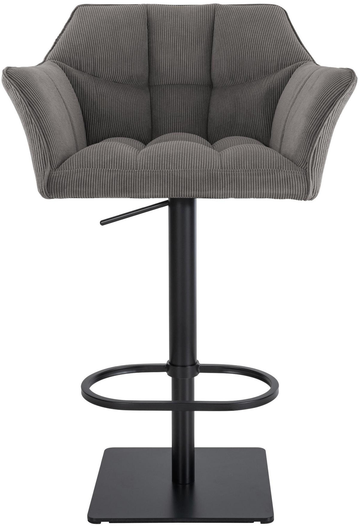 BARHOCKER Cord Taupe - Taupe/Schwarz, Textil/Metall (64/88/45cm) - CLP