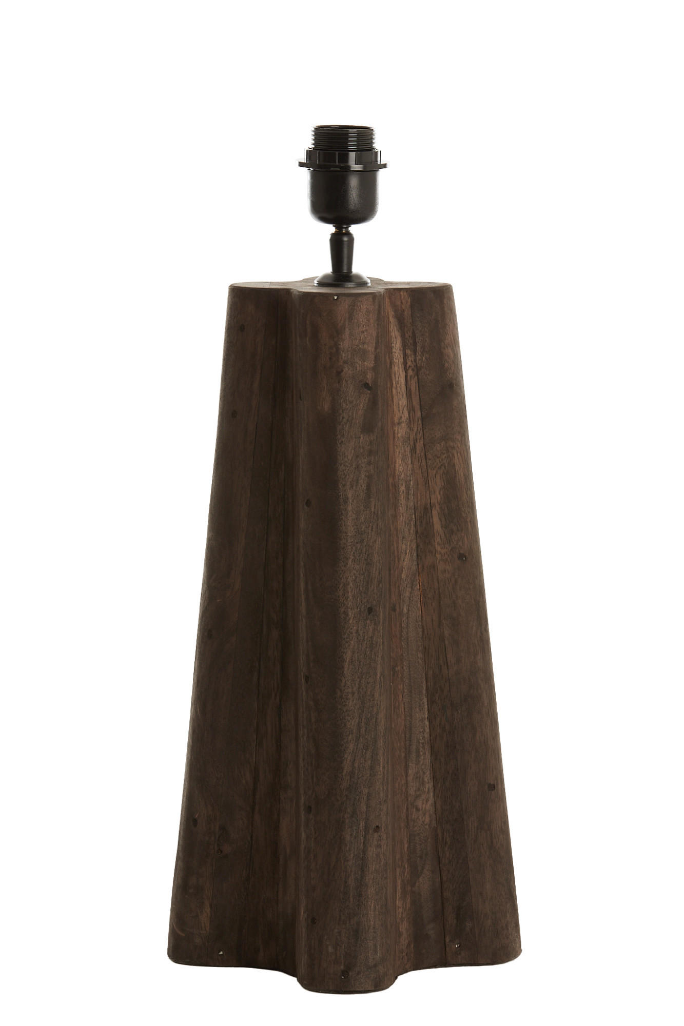 LAMPENFUSS Navelli Grau 15/15/40 cm - Grau, Holz (15/15/40cm) - Light & Living