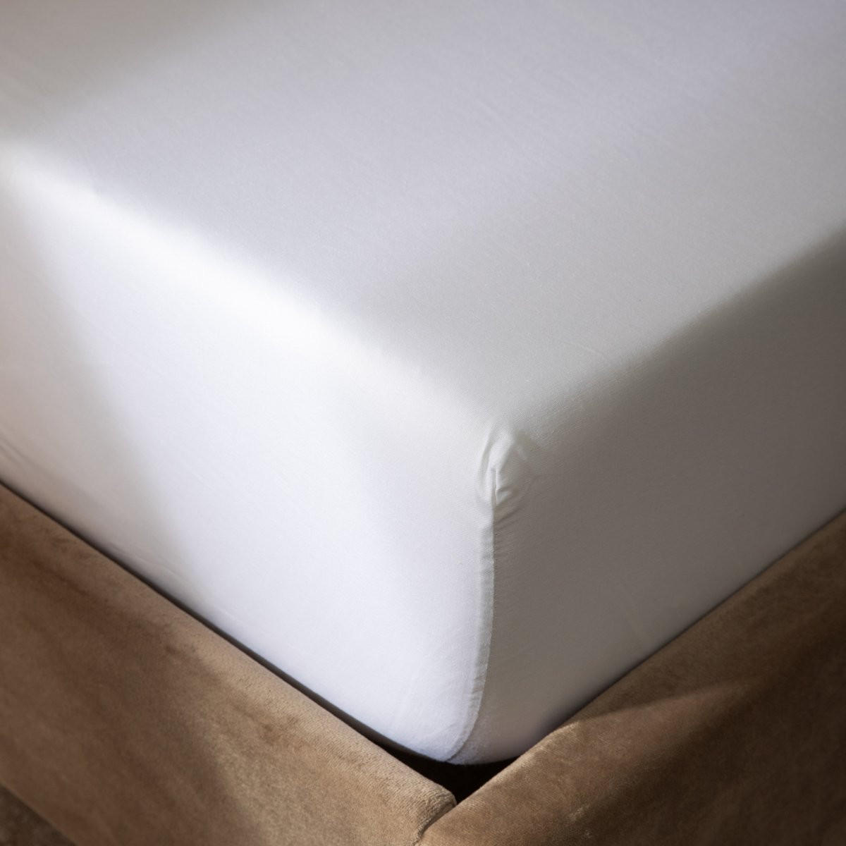 BETTLAKEN Danielle weiß Satin 90/200 cm - Weiß, Textil (90/200cm) - Homla