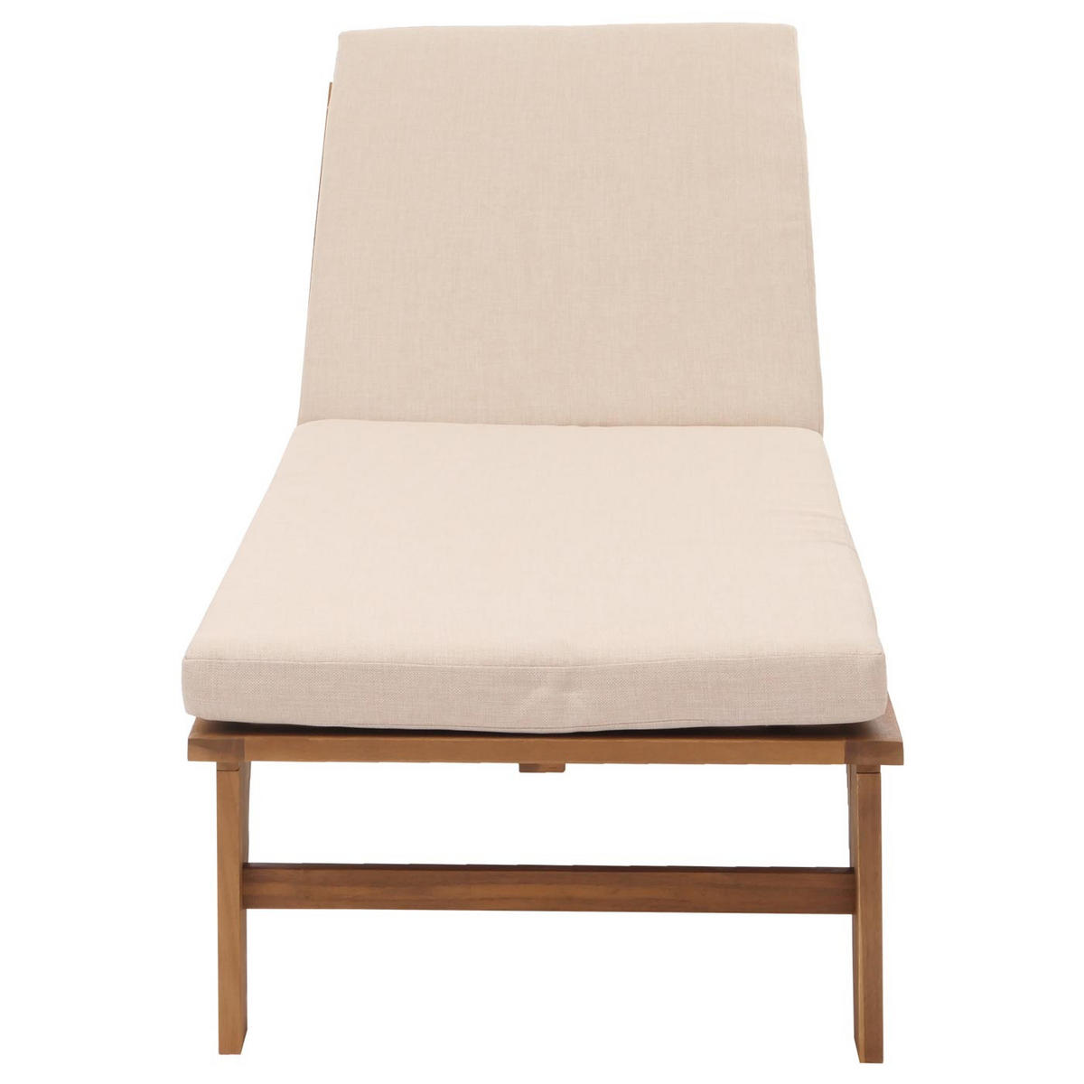 SONNENLIEGE Beige - Beige, Holz (66/110/200cm) - MCW