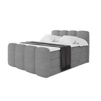 BOXBETT mit Matratze H3|H4 - NINA-Z KING - 120x200 cm - Hellgrau - Hellgrau, Holzwerkstoff (120/200cm) - ALTDECOR