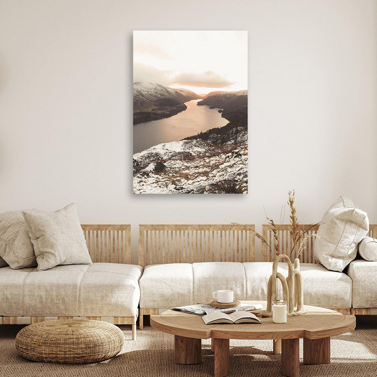 KUNSTDRUCK Beige 40/60 cm - Beige, Textil (40/60cm) - KUNSTLOFT