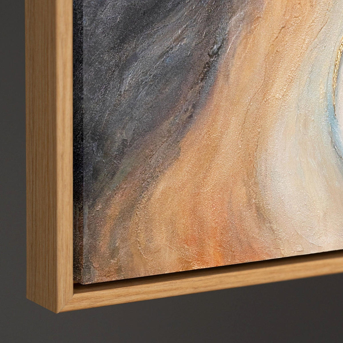GEMÄLDE Vergehen der Zeit Schattenfugenrahmen Eichefarben 140x100 cm - Eichefarben, Holz (140/100cm) - YS-art gallery