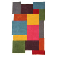 WOLLTEPPICH Geometrisch-Design, handgetuftet THAMES EVA, Multi 150x240 cm - Multicolor, Textil (150/240cm) - KADIMA DESIGN