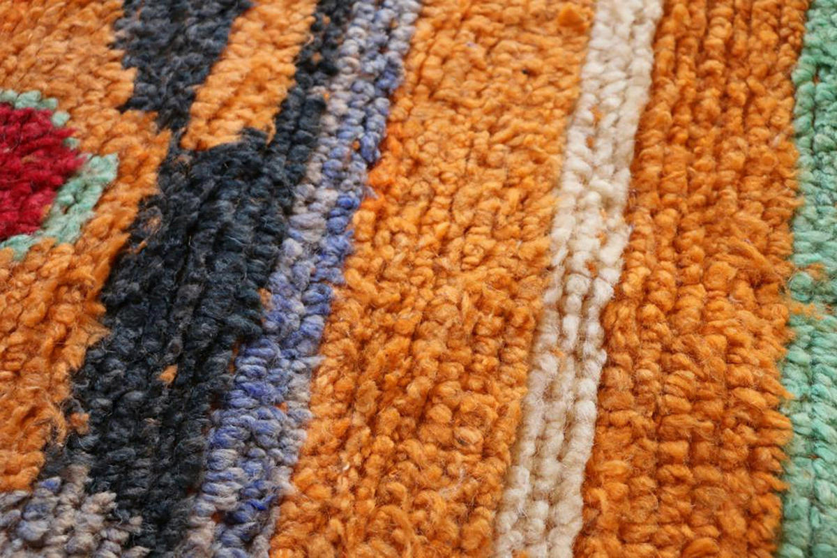 BERBERTEPPICH aus Marokko aus reiner Wolle 300x 400 cm - Orange, Naturmaterialien (300/400cm) - AFK Living