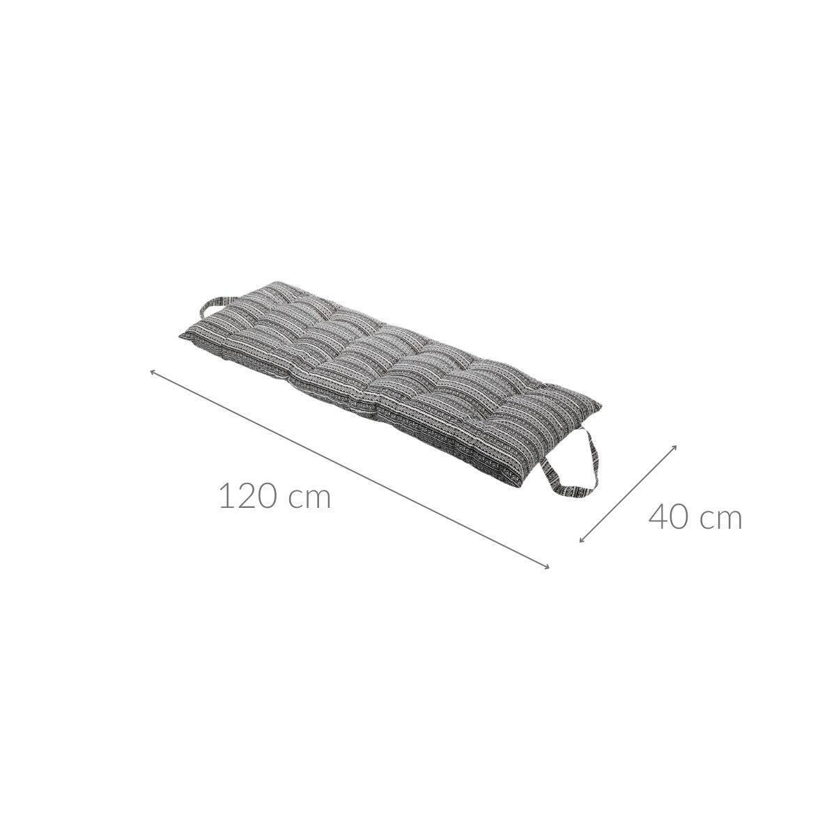 STUHLKISSEN Baumwolle 120/40 cm - Grau, Naturmaterialien (40/120cm) - Home Styling Collection