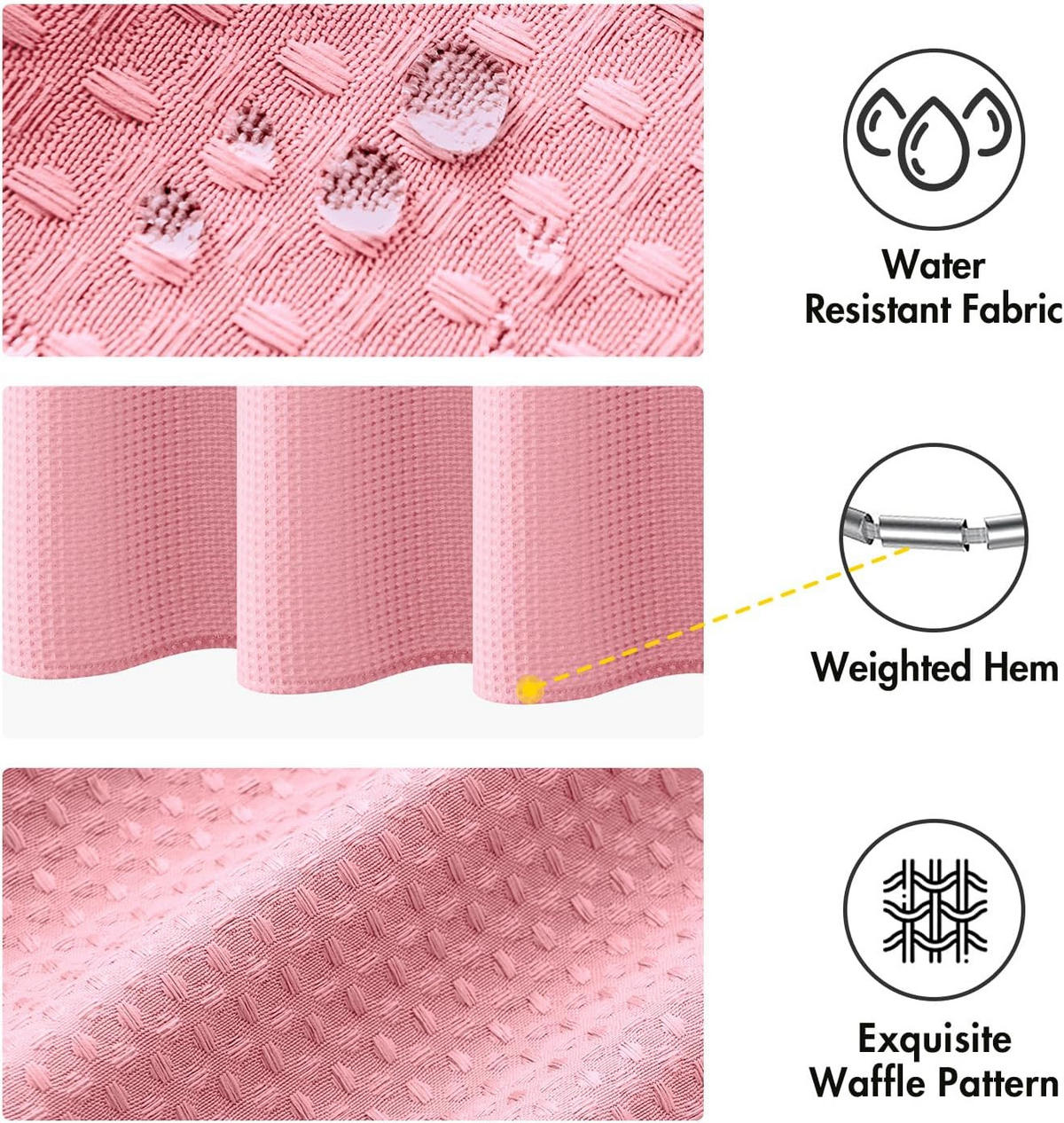 DUSCHVORHANG 180 cm x 180 cm Dunkles Pink - Kirschrot, Textil (180/180cm) - Vallsero