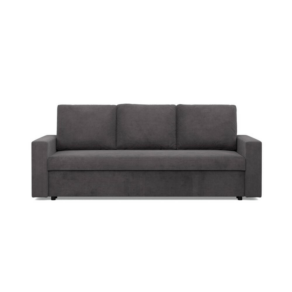 SOFA Neo mit gerader Armlehnen dunkelgrau - Dunkelgrau, Textil (220/92/92cm) - SIMKAM Furniture