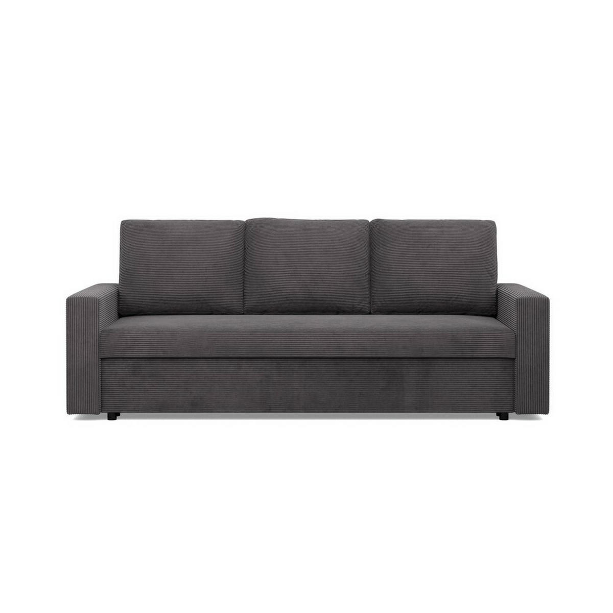 SOFA Neo mit gerader Armlehnen dunkelgrau - Dunkelgrau, Textil (220/92/92cm) - SIMKAM Furniture