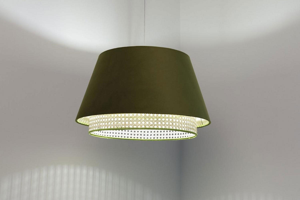 HÄNGELEUCHTE Grün 50/31 cm - Beige/Grün, Kunststoff (50/1.3/31cm) - ONZENO