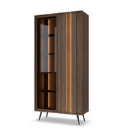 VITRINE Faro, mit Soft-Close und LED - Eichefarben, Holzwerkstoff (94/196/40cm) - Bettso