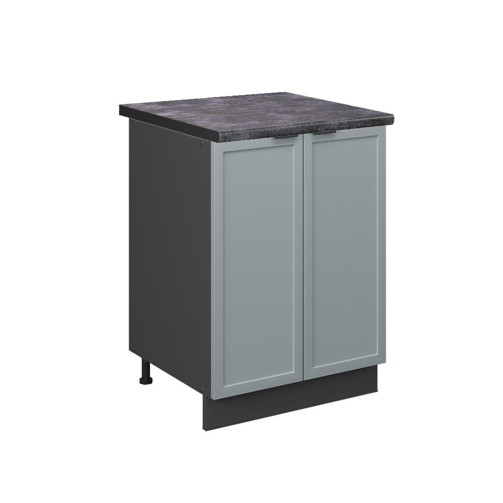 KÜCHENUNTERSCHRANK Fame-Line Hellblau-grau 60 cm, AP Anthrazit - Anthrazit/Blaugrau, Holzwerkstoff (60/82/60cm) - Vicco