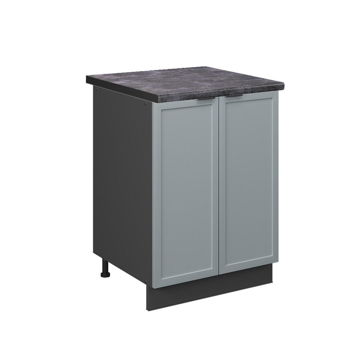 KÜCHENUNTERSCHRANK Fame-Line Hellblau-grau 60 cm, AP Anthrazit - Anthrazit/Blaugrau, Holzwerkstoff (60/82/60cm) - Vicco