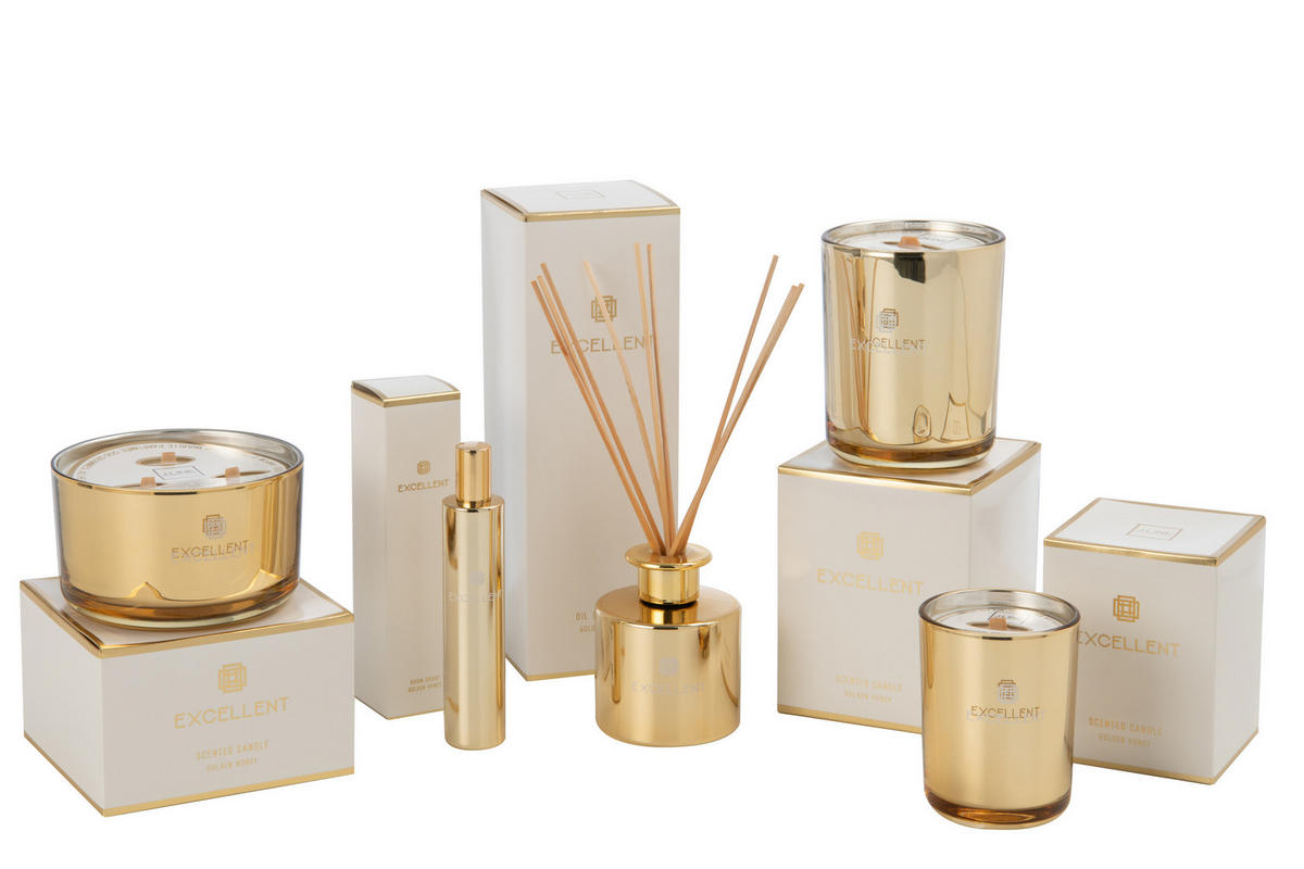 RAUMPARFUM SPRAY EXCELLENT - Glas - Gold - Goldfarben, Glas (3/16/3cm) - J-Line