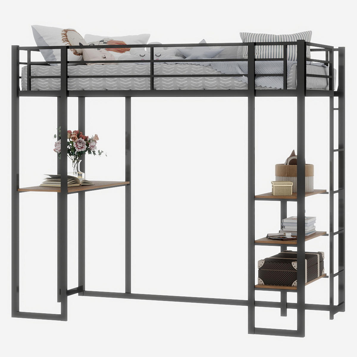 HOCHBETT Eisen Schwarz - Schwarz, Metall - Raumix