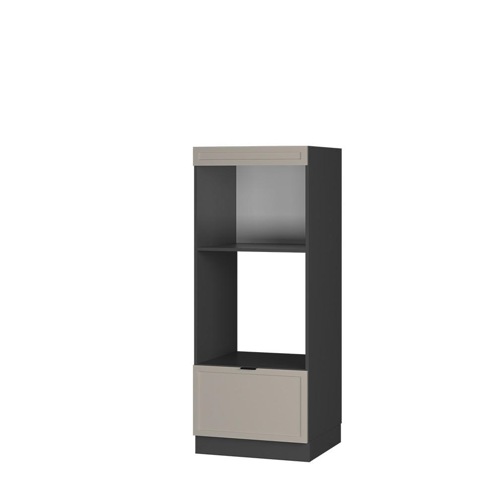 MIKROWELLENSCHRANK Fame-Line GrauBeige 60 cm offen - Anthrazit/Grau, Holzwerkstoff (60/153.6/58.1cm) - Vicco