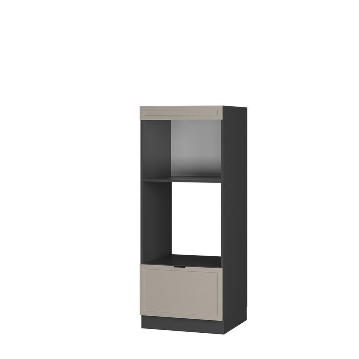 MIKROWELLENSCHRANK Fame-Line GrauBeige 60 cm offen - Anthrazit/Grau, Holzwerkstoff (60/153.6/58.1cm) - Vicco