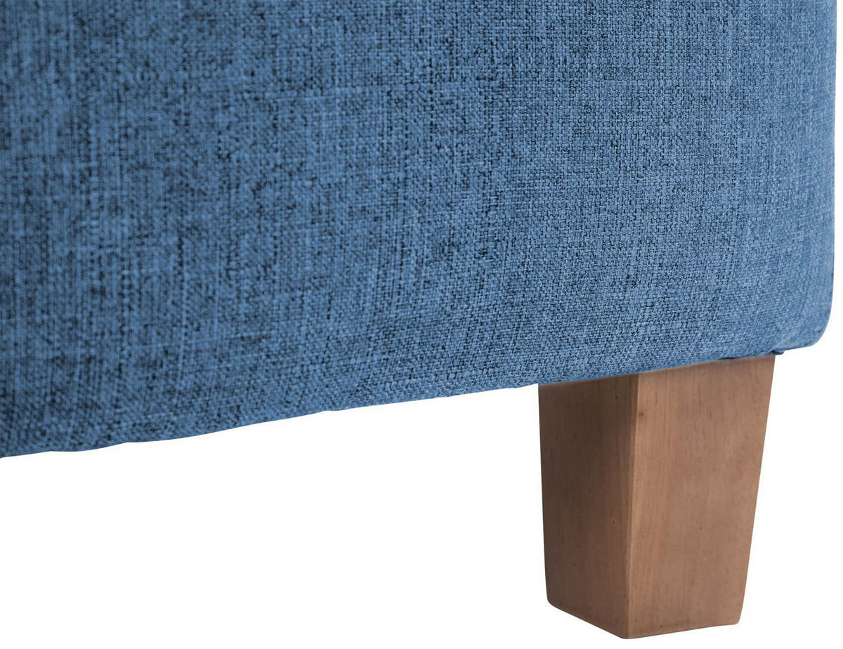 SITZWÜRFEL eckig 45/45/46 cm Stoff blau - Blau/Naturfarben, Holz/Textil (45/46/45cm) - CLP