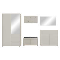 GARDEROBEN-SET Gesita V - Kaschmir/Silberfarben, Holzwerkstoff/Kunststoff (100/178/59cm) - MIRJAN24