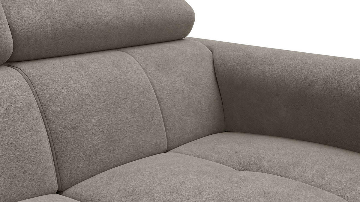 SOFA RODEN 2-Sitzer, beige, Veloursstoff - Beige, Holz/Textil (152/82/103cm) - Wozimo