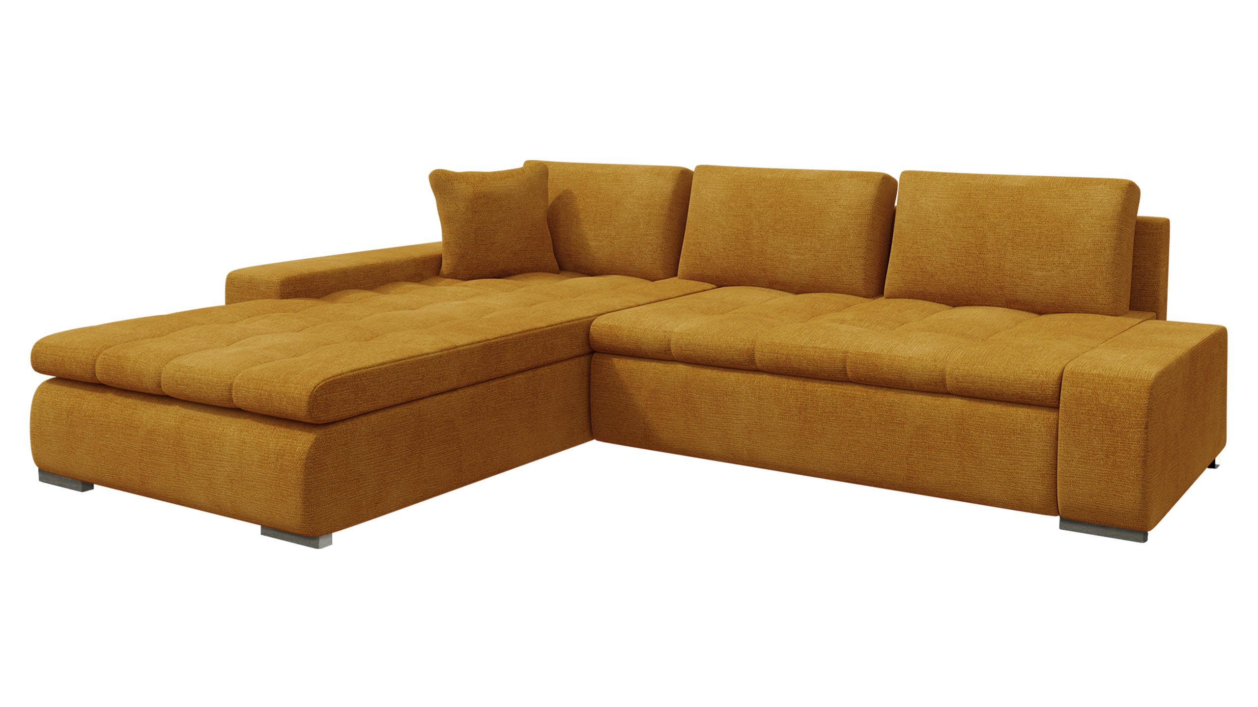 ECKSOFA Orkan - Currygelb, Holz/Textil (302/213cm) - MIRJAN24