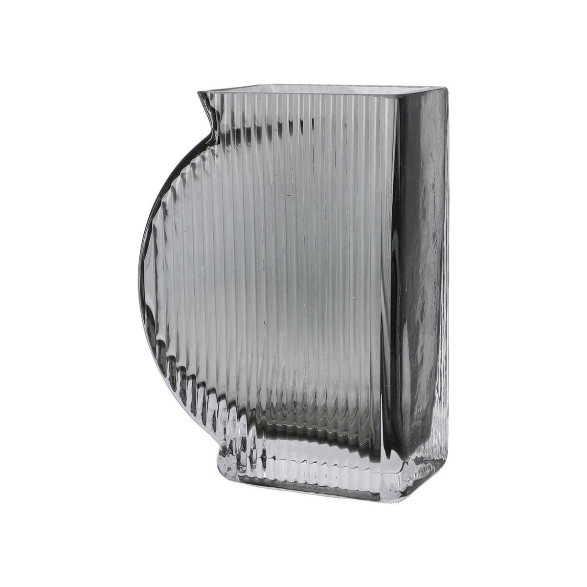 VASE White Hibiscus, Glas, Grau, 15 cm - Transparent, Glas (15cm) - Goebel