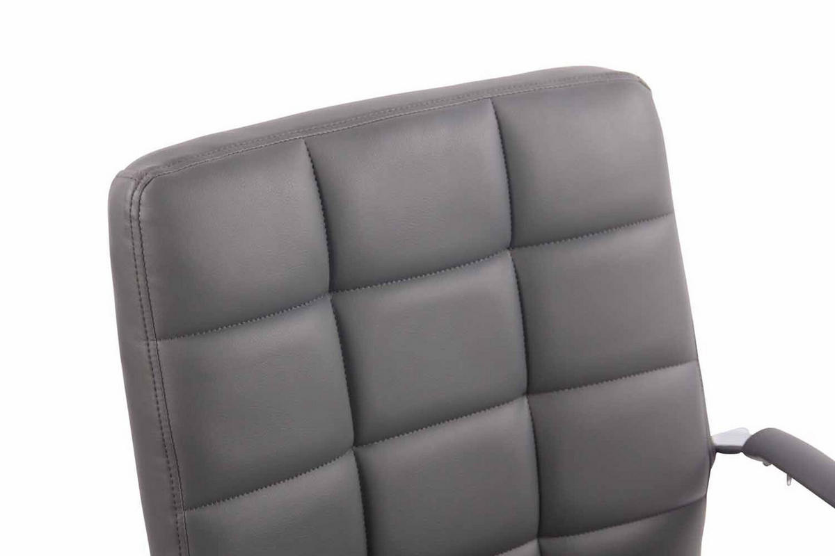 BÜROSTUHL Deal, Kunstleder Grau - Grau, Textil/Metall (56/104/62cm) - TPFLiving