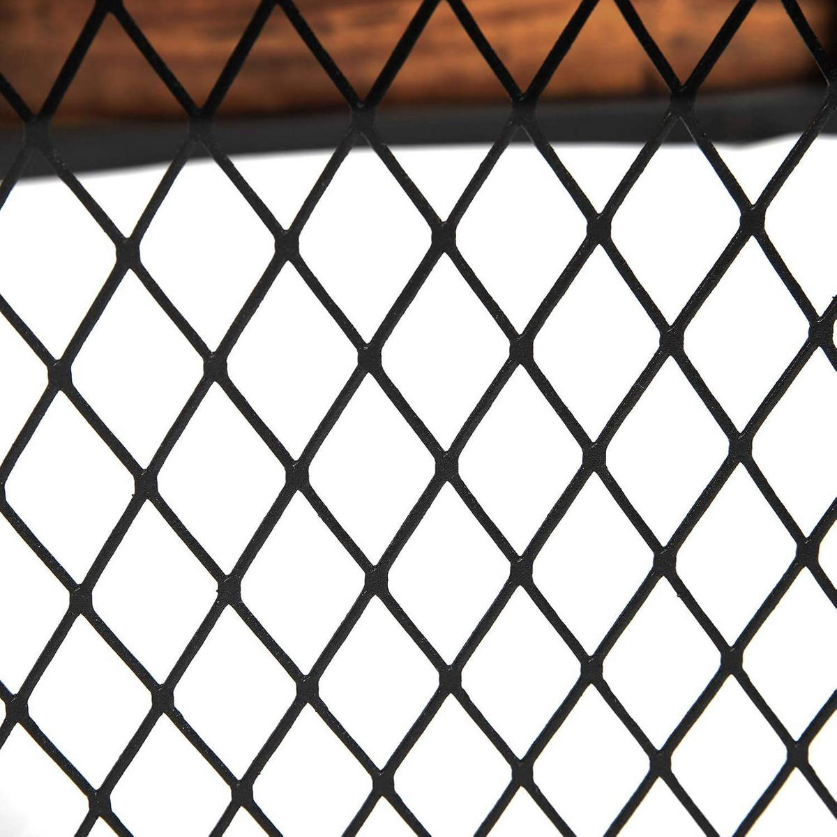 BEISTELLTISCH, mit Metallgestell und vernetzter Ablagefläche - Dunkelbraun/Schwarz, Holzwerkstoff/Metall (36/51/61cm) - Woltu