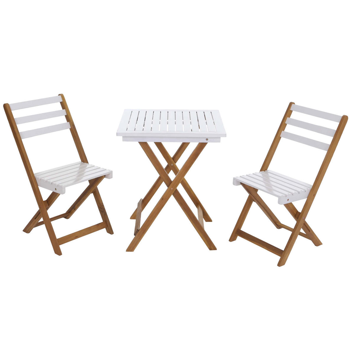 SITZGRUPPE Braun, Weiß - Braun/Weiß, Holz - MCW