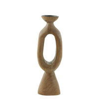 KERZENLEUCHTER Django Braun 14/12/45 cm - Braun, Holz (12/45/14cm) - Light & Living