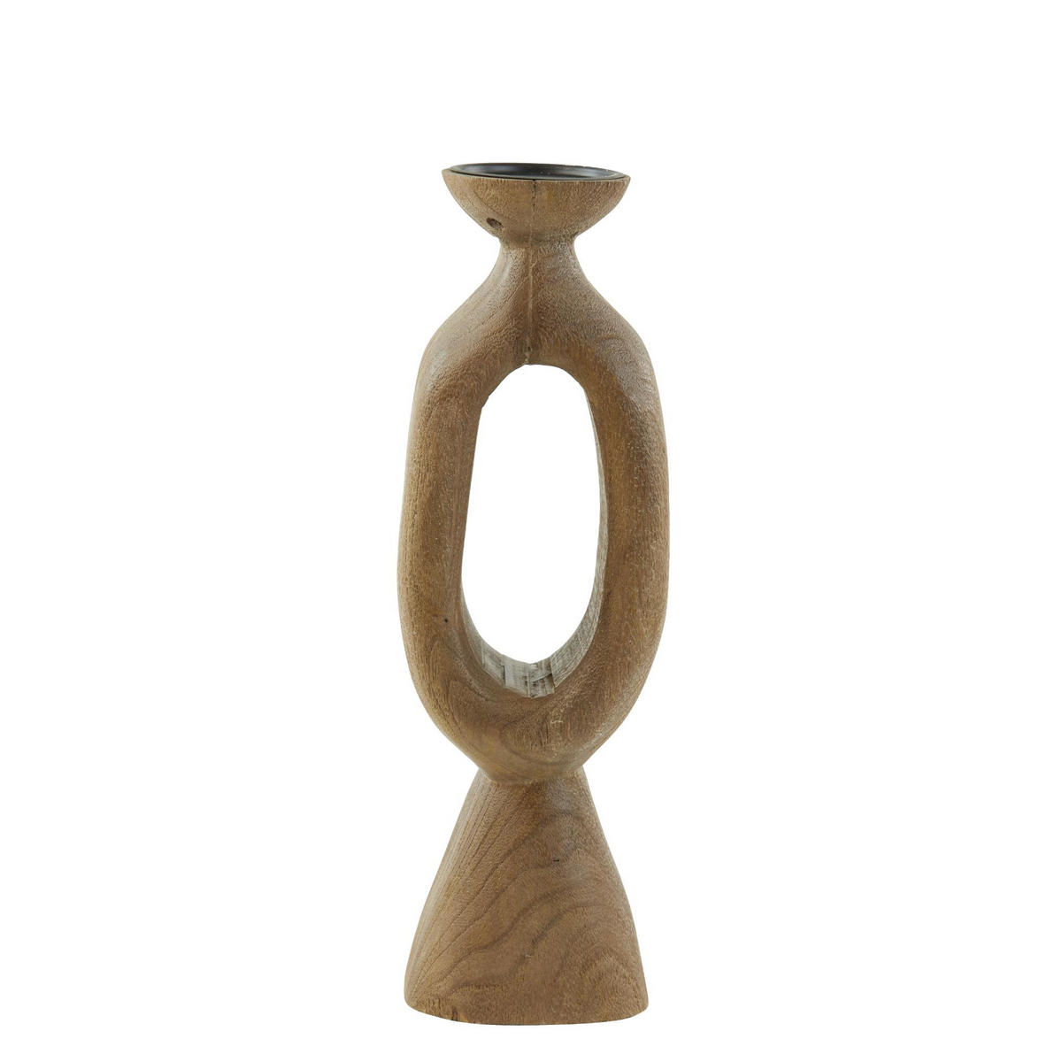 KERZENLEUCHTER Django Braun 14/12/45 cm - Braun, Holz (12/45/14cm) - Light & Living